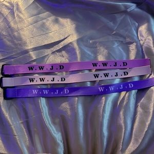 What would Jesus do bracelets, purple bundle!
